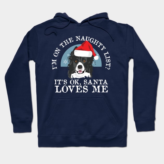 Funny Naughty Dog Lovers Border Collie Christmas Gift Hoodie by Freid